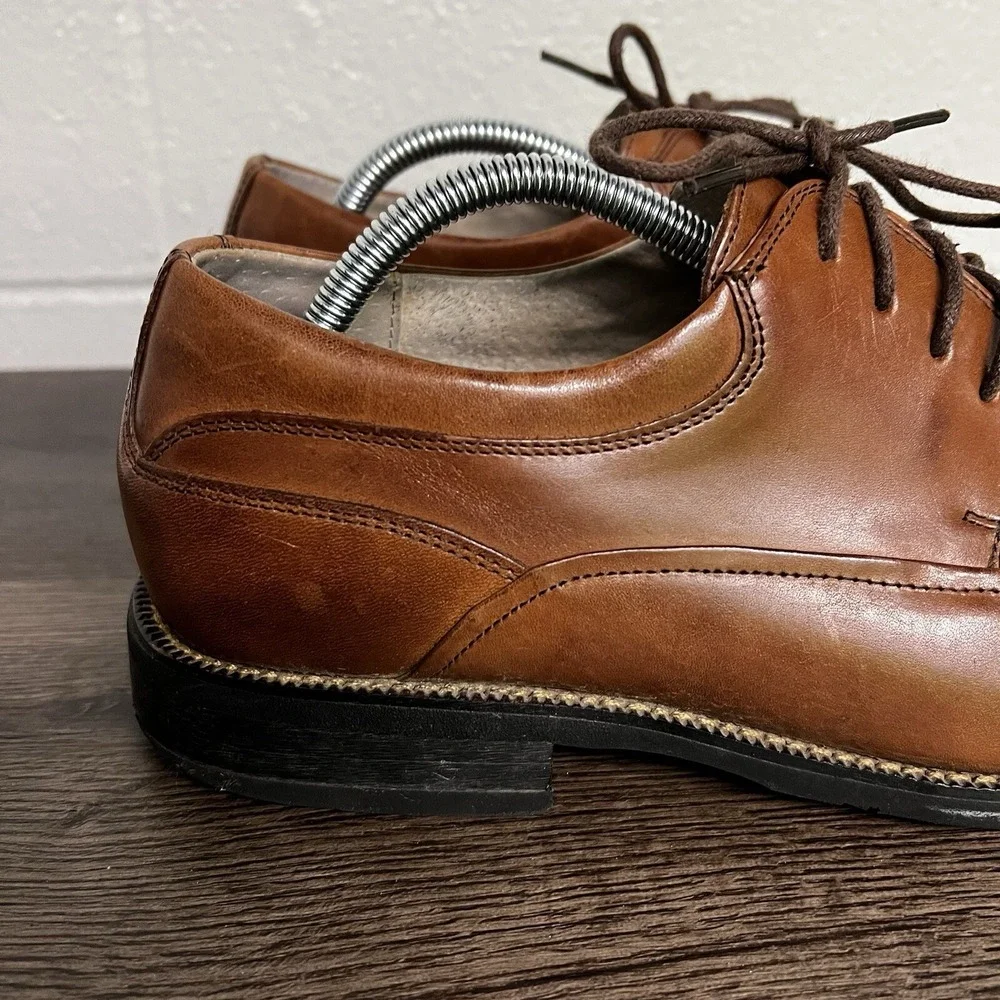 Florsheim Dress Shoes Mens 10D Oxford Brown Leather Lace Up Casual 11256-200